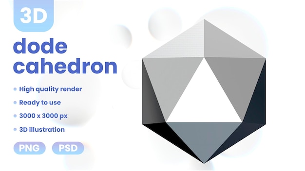 PSD 3d dodecahedron