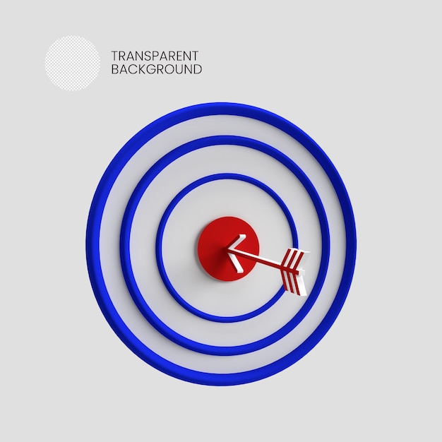 3d doelpictogram maakt plastic