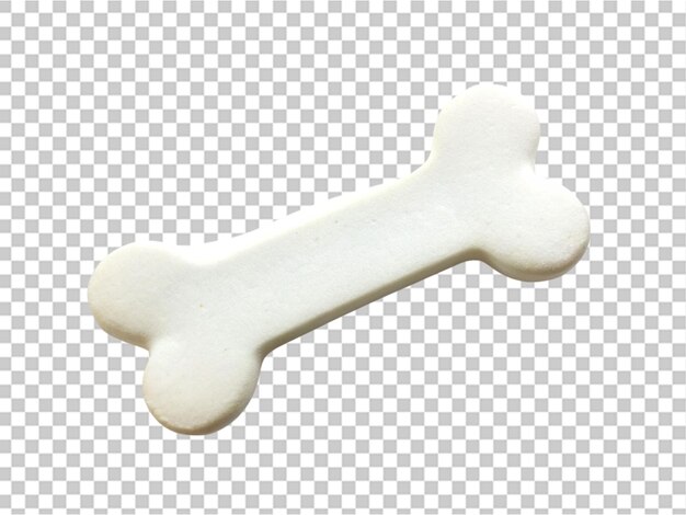 3d dog bone dog food or toy illustration on transparent background