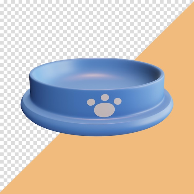 PSD 3d dog dinner plate plastic