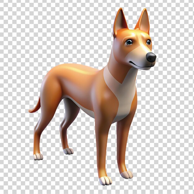 PSD 3d dog isolated on transparent background