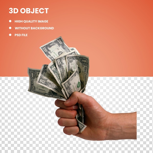 3d dollar money bag