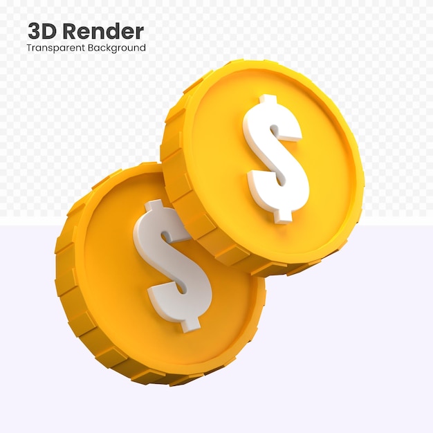 3D Dollar Munt Illustratie