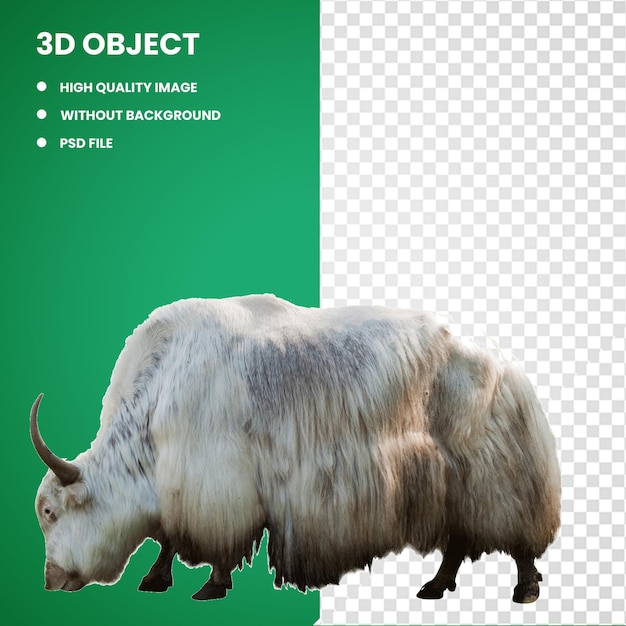 PSD 3d domestic yak bird reptile deer mammal