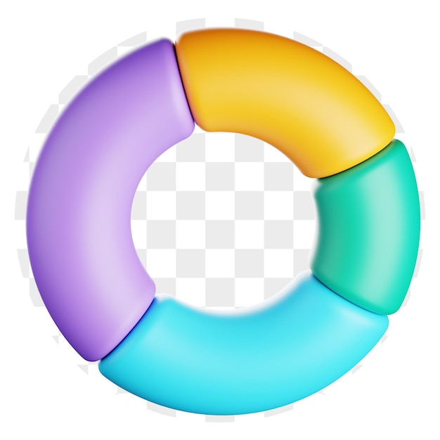 3d donut chart for data visualization