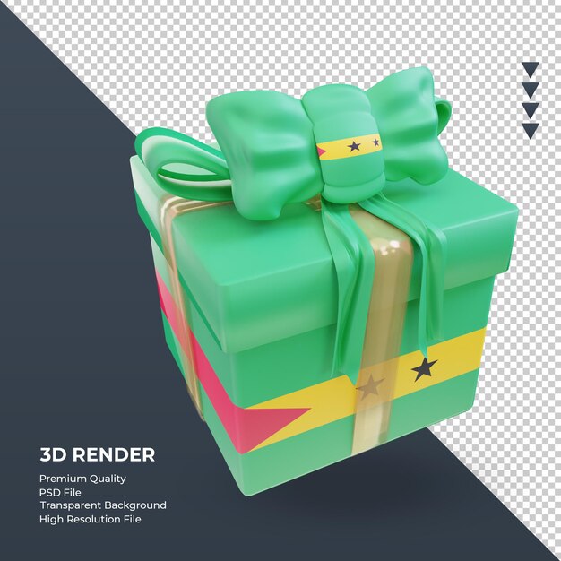 3d-doos cadeau sao tome en principe vlag weergave linker weergave