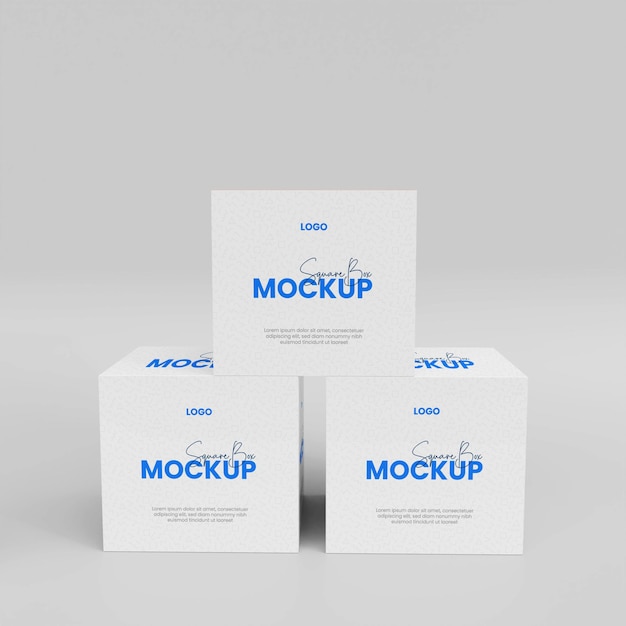 3d-doos met mok mockup-ontwerp