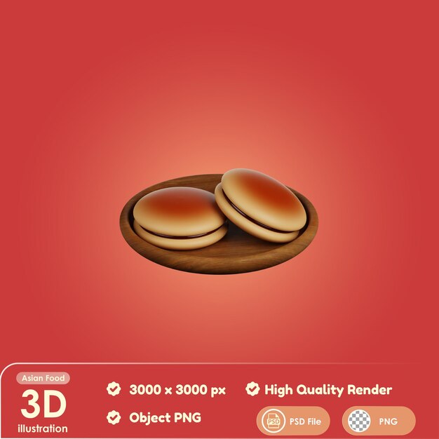 3d dorayaki