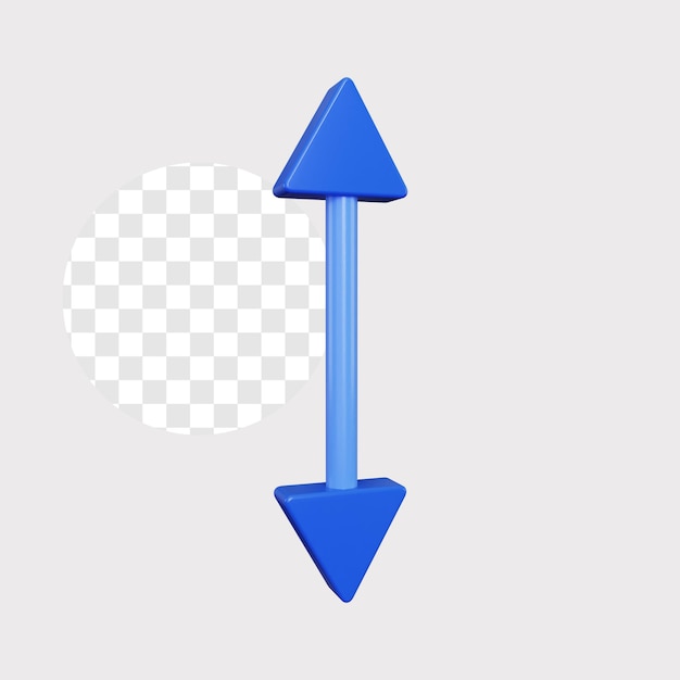 PSD 3d double arrow with line style