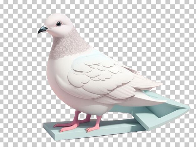 3d dove in pastel color