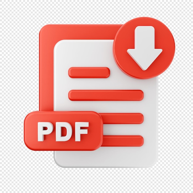 PSD 3d download data icon illustration render