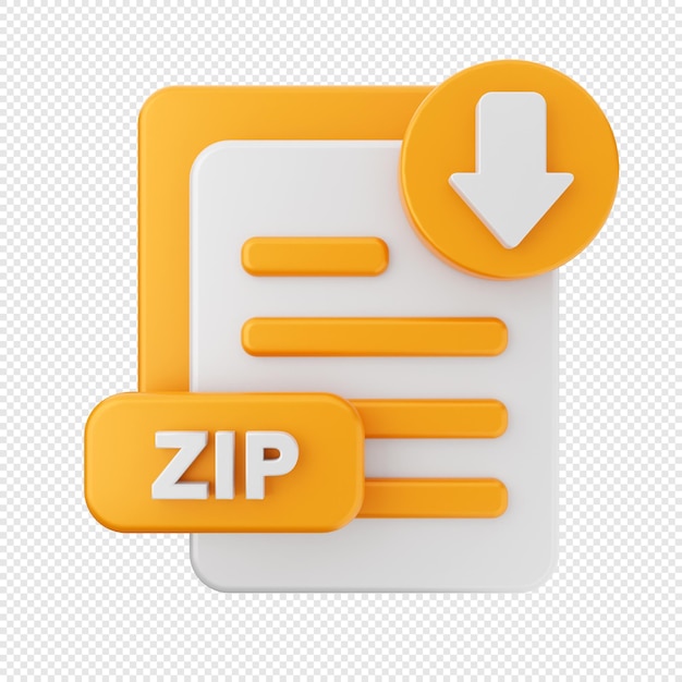 3d download data icon illustration render