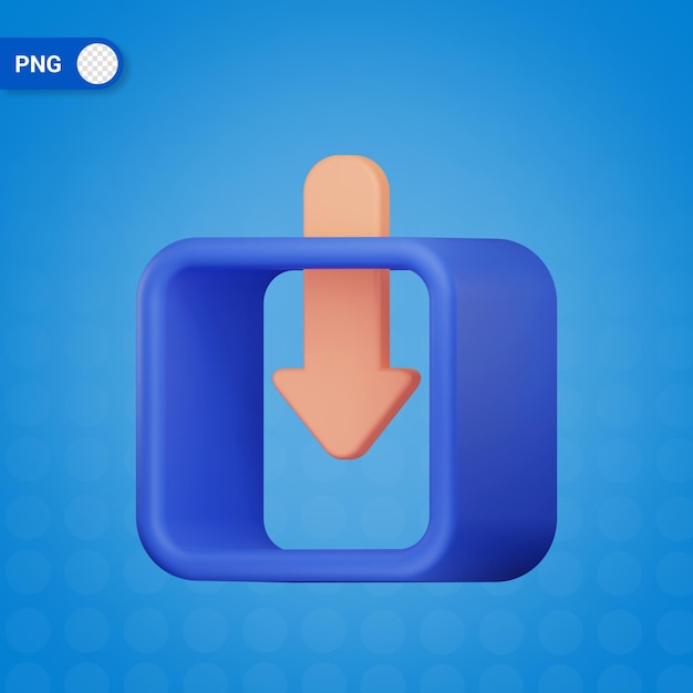 PSD 3d-downloadpictogram