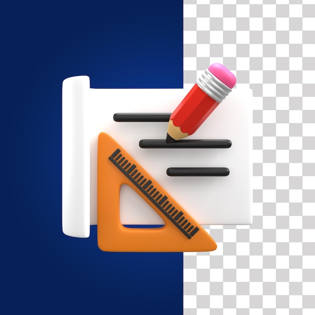 PSD 3d drawing illustration