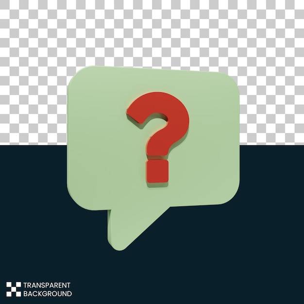 PSD 3d dreeb info icon with question mark