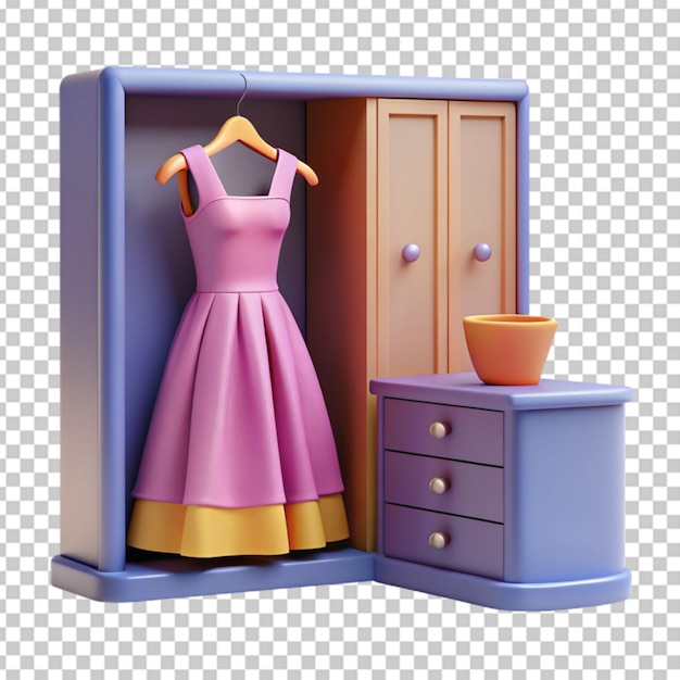 PSD 3d dress wardrobe