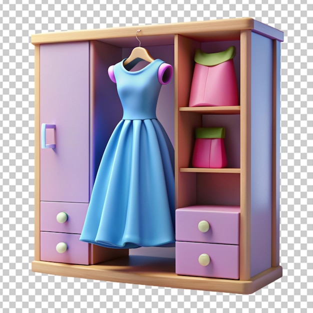 PSD 3d гардероб для платьев