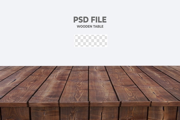 PSD 3d drewniany blat na przezroczystym tle