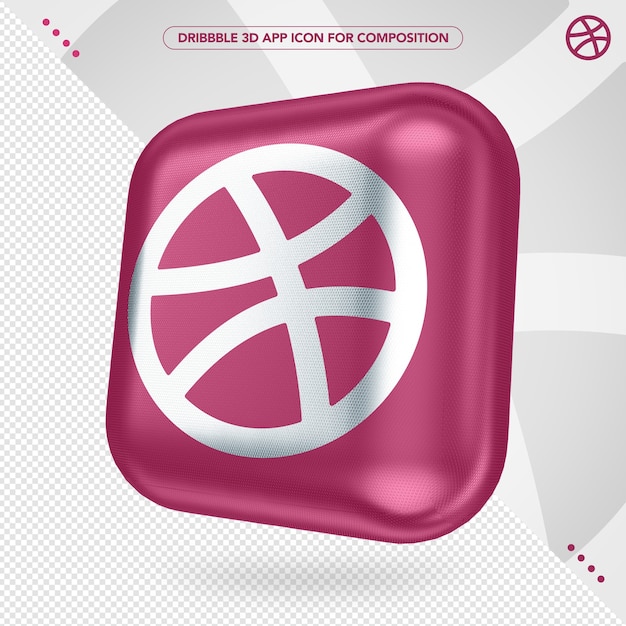 3d dribbble app rotated