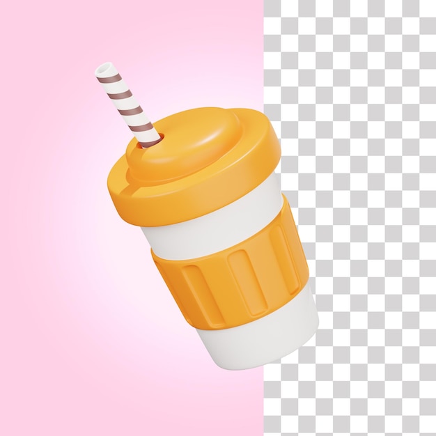 3d drink cup illustration