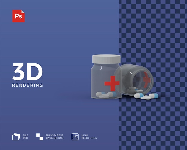 3d drugs illustratie