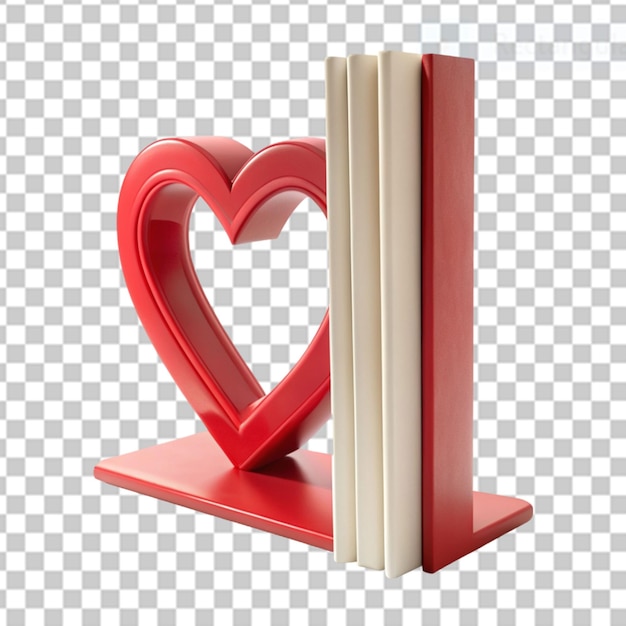 PSD 3d drukowany końcówka książki miłości na przezroczystym tle