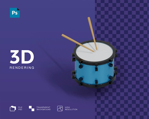 3d drum illustration