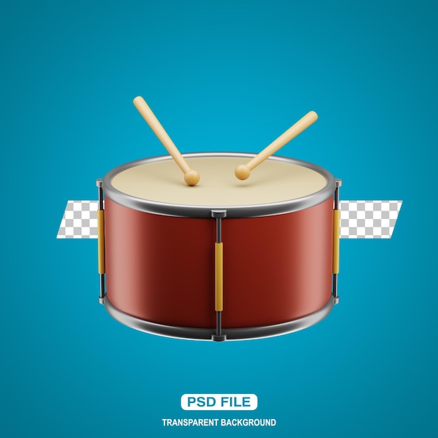 PSD 3d drum illustration