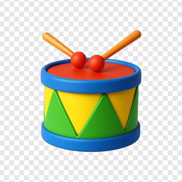 3D Drum with Drumsticks