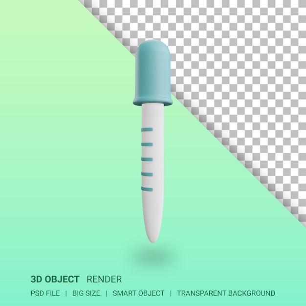 PSD 3d druppelaar medische illustratie geïsoleerd ontwerp