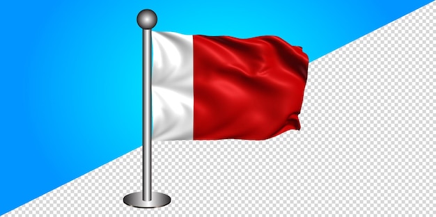 3d dubai flag with transparent background