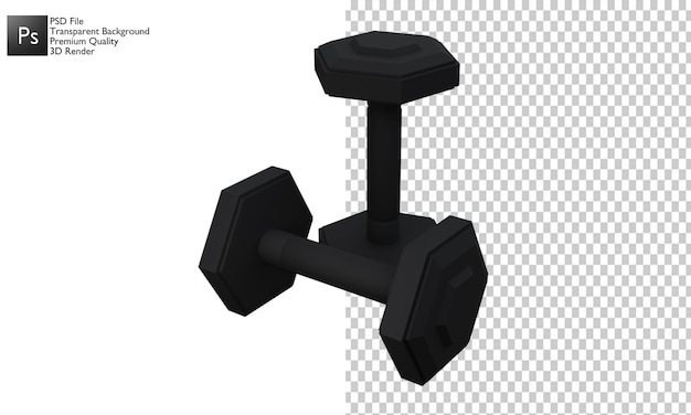 PSD 3d dumbbell illustration