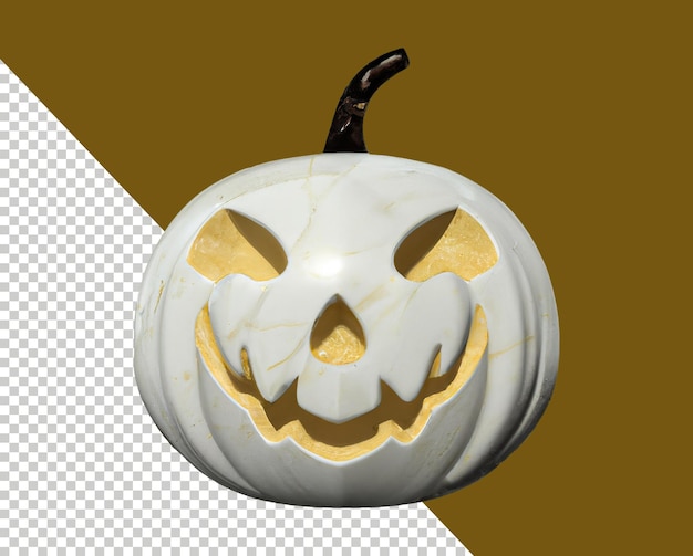 3d dynia halloween w marmurze
