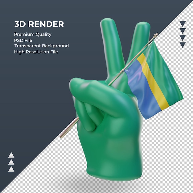 3d Dzień Pokoju Flaga Gabonu Renderujący Prawy Widok