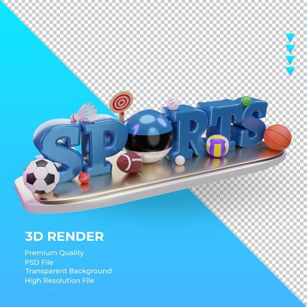 3d dzień sportu flaga Estonii renderowania po lewej stronie