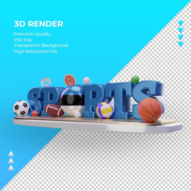 3d dzień sportu flaga Estonii renderowania prawy widok