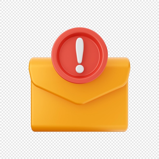 3d e-mail bericht envelop pictogram illustratie