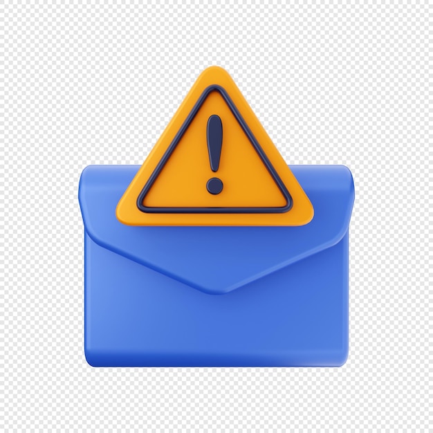 PSD 3d e-mail bericht envelop pictogram illustratie