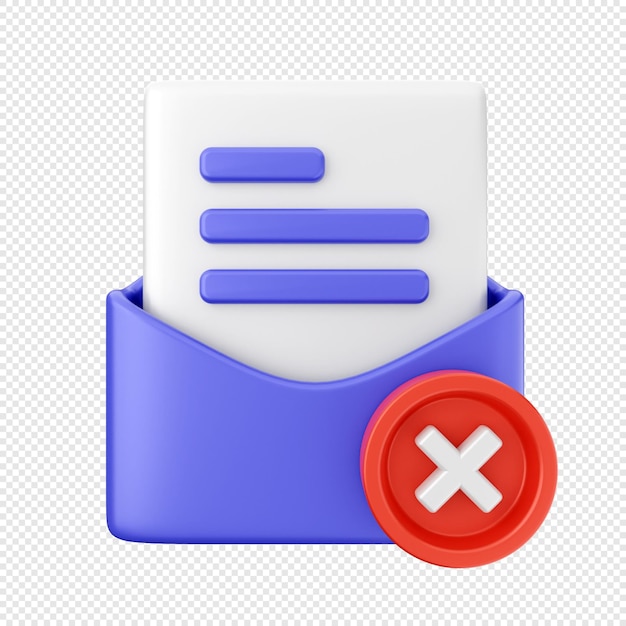 PSD 3d e-mail enveloppe bericht icoon illustratie render