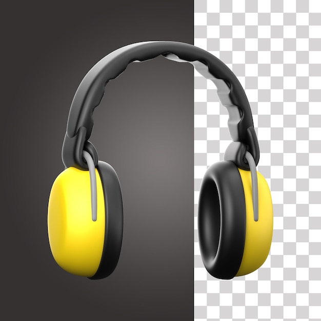 イヤープロテクターの3Dイラスト