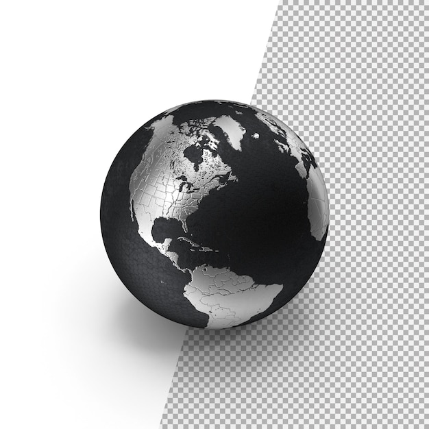 PSD 3d earth globe png