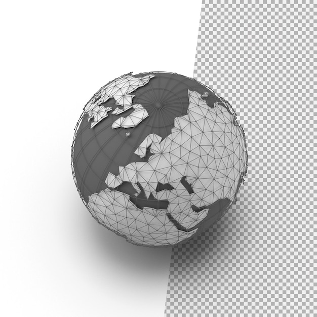 PSD 3d earth globe png