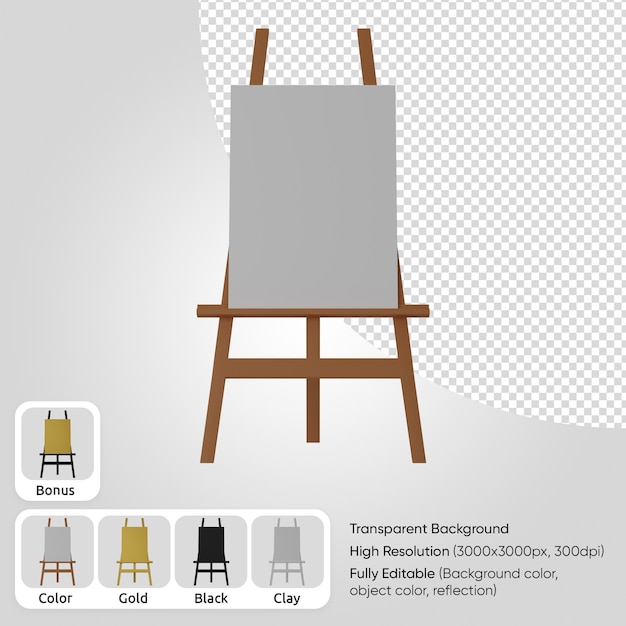 PSD 3d easel