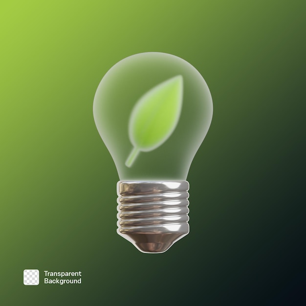 3d eco energy illustration png template