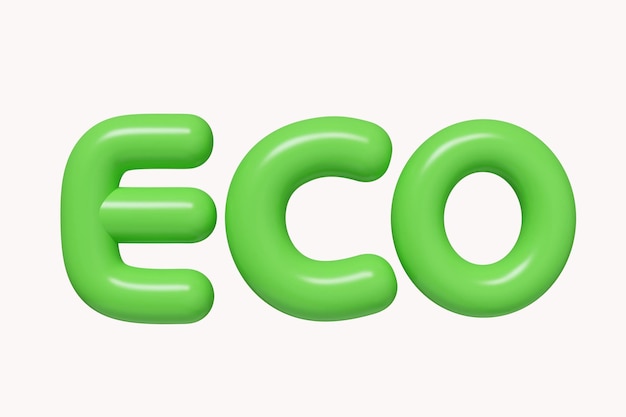 Иконка 3d eco Save Earth Environment Concept icon, выделенная на белом фоне 3d рендеринг иллюстрации Обтравочный контур