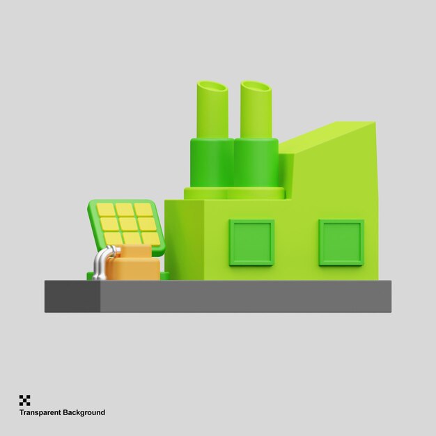 PSD 3d ecology factory icon