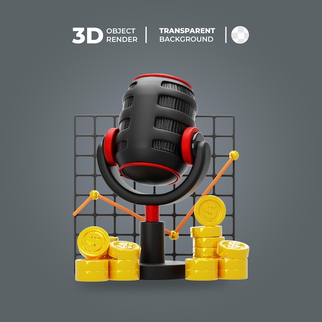 PSD podcast sull'economia 3d