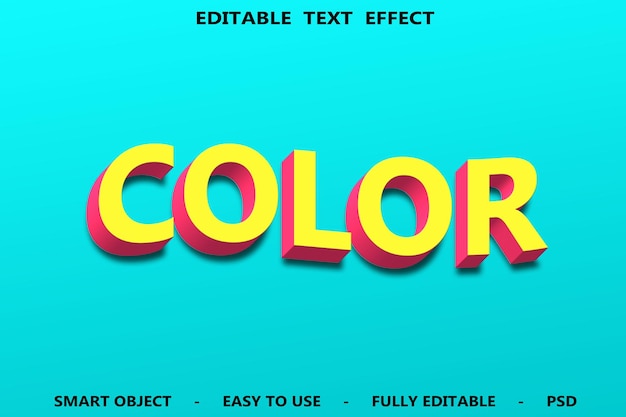 PSD 3d ediitable text effect