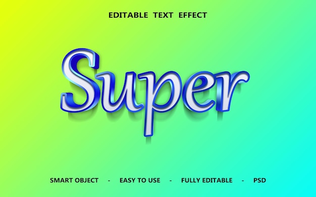 3d ediitable text effect