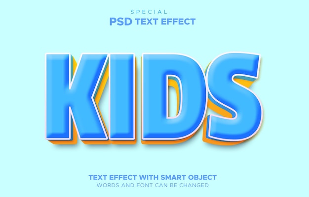 3d editable baby text effect smart object mockup